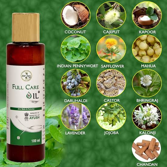 🍃 Full Care Oil – Herbal Blend for Strong Roots & Shine ✨